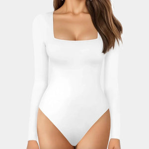 Sculptura™ Long Sleeve Square Neck Bodysuit