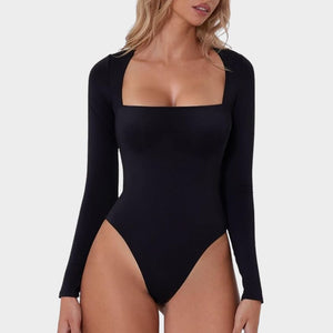 Sculptura™ Long Sleeve Square Neck Bodysuit