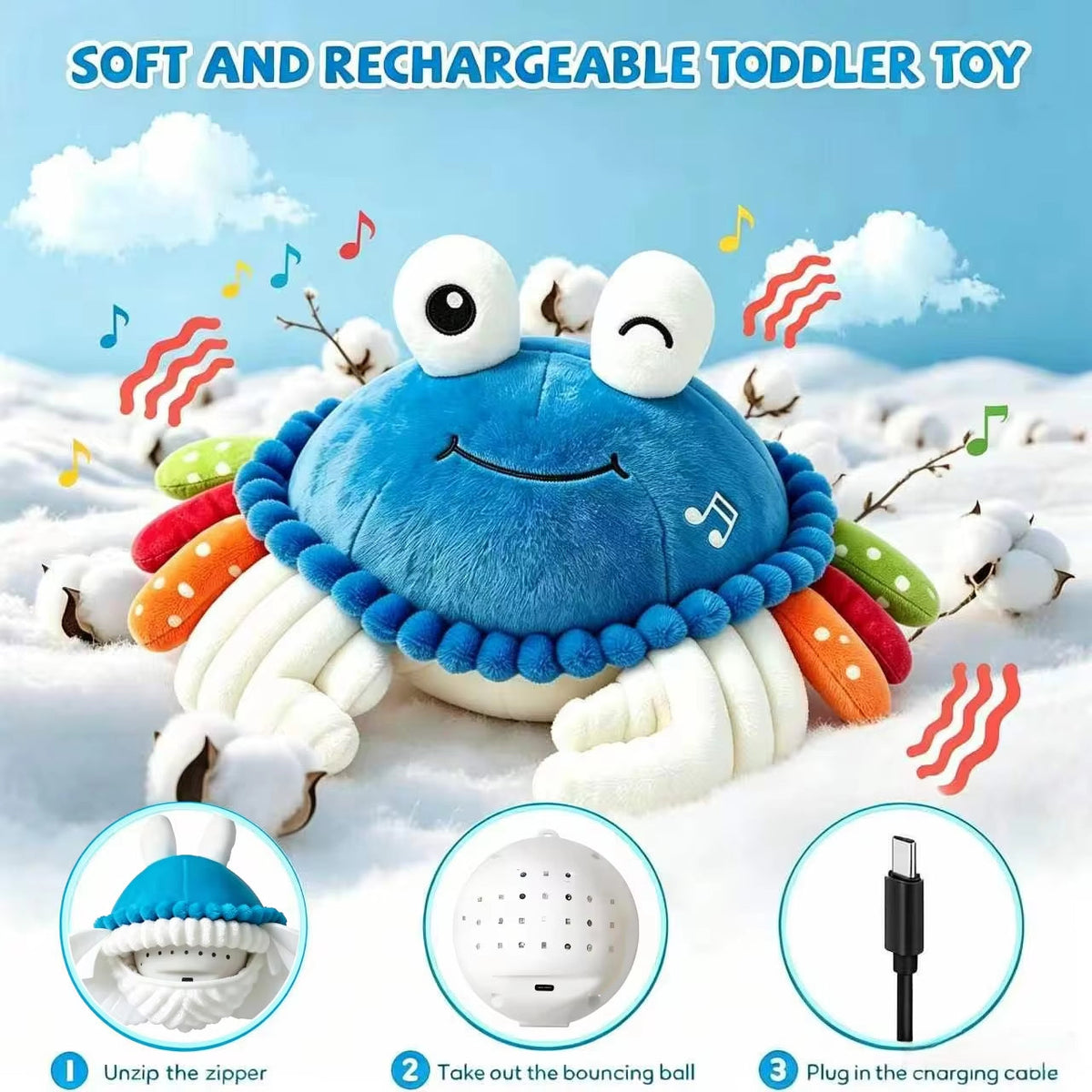 GiggleCrawl - Interactive Crawling Crab Baby Toy